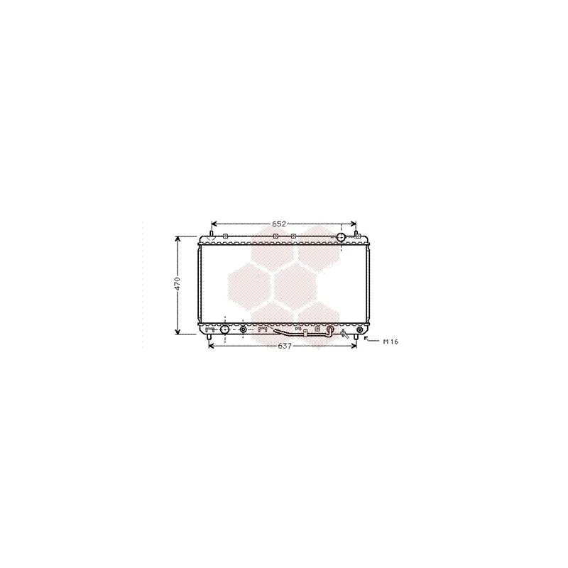 Radiateur, refroidissement du moteur VAN WEZEL 53002232