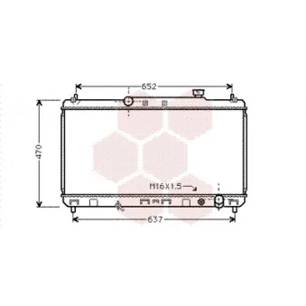 Radiateur, refroidissement du moteur VAN WEZEL 53002235