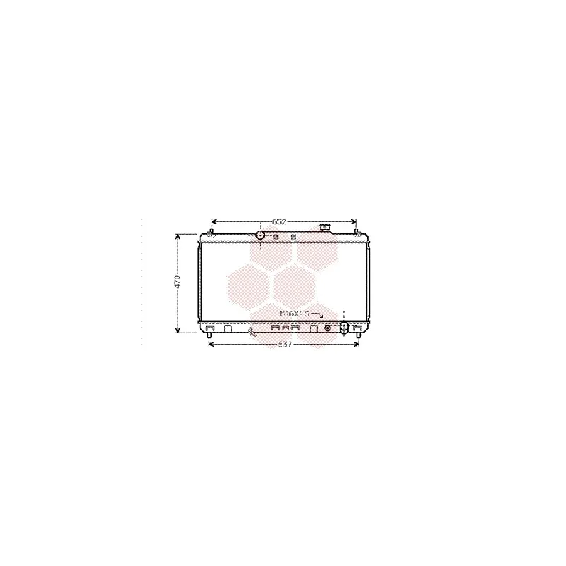 Radiateur, refroidissement du moteur VAN WEZEL 53002235