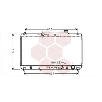 Radiateur, refroidissement du moteur VAN WEZEL 53002236