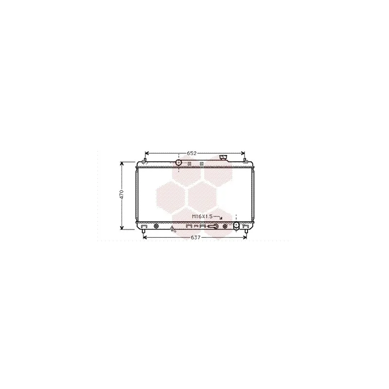 Radiateur, refroidissement du moteur VAN WEZEL 53002236