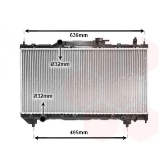Radiateur, refroidissement du moteur VAN WEZEL 53002237