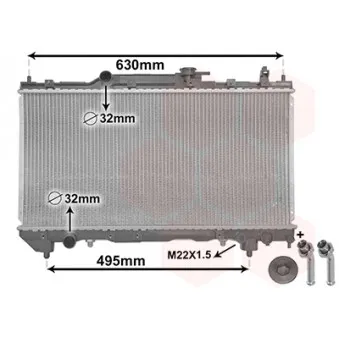 Radiateur, refroidissement du moteur VAN WEZEL 53002238