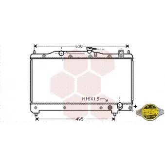 Radiateur, refroidissement du moteur VAN WEZEL 53002239