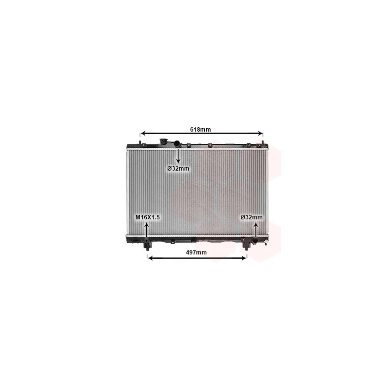 Radiateur, refroidissement du moteur VAN WEZEL 53002241
