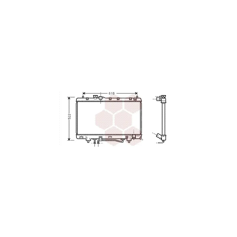 Radiateur, refroidissement du moteur VAN WEZEL 53002242