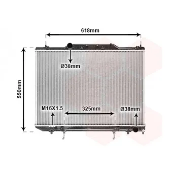 Radiateur, refroidissement du moteur VAN WEZEL 53002255