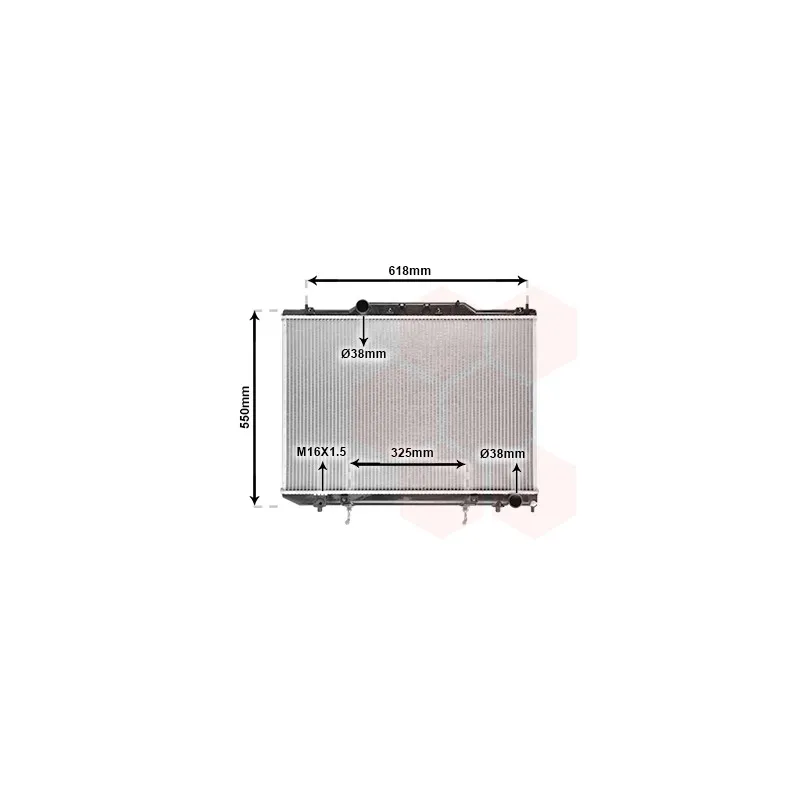 Radiateur, refroidissement du moteur VAN WEZEL 53002255