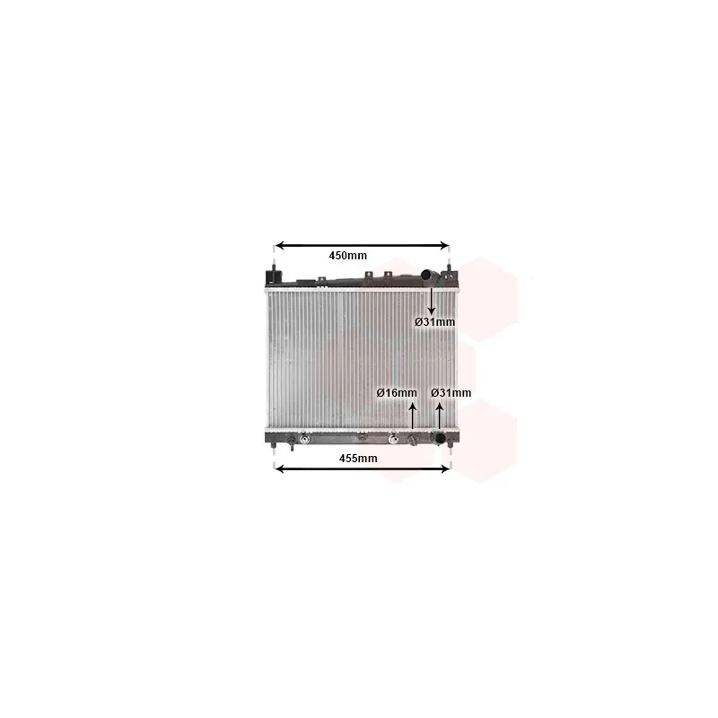 Radiateur, refroidissement du moteur VAN WEZEL 53002259