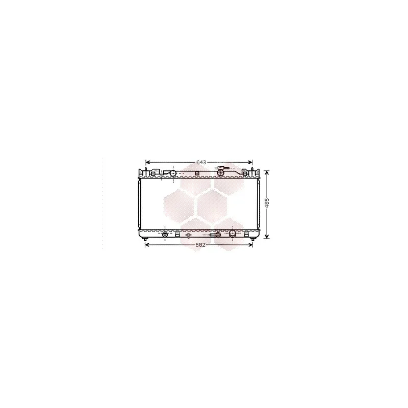 Radiateur, refroidissement du moteur VAN WEZEL 53002282