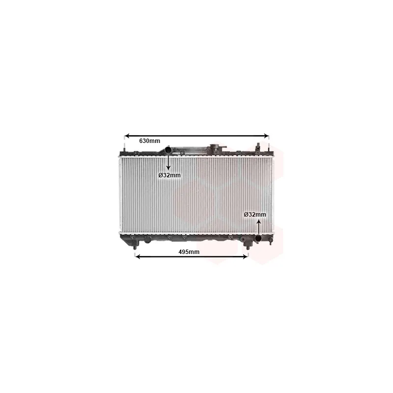Radiateur, refroidissement du moteur VAN WEZEL 53002283