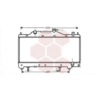 Radiateur, refroidissement du moteur VAN WEZEL 53002284