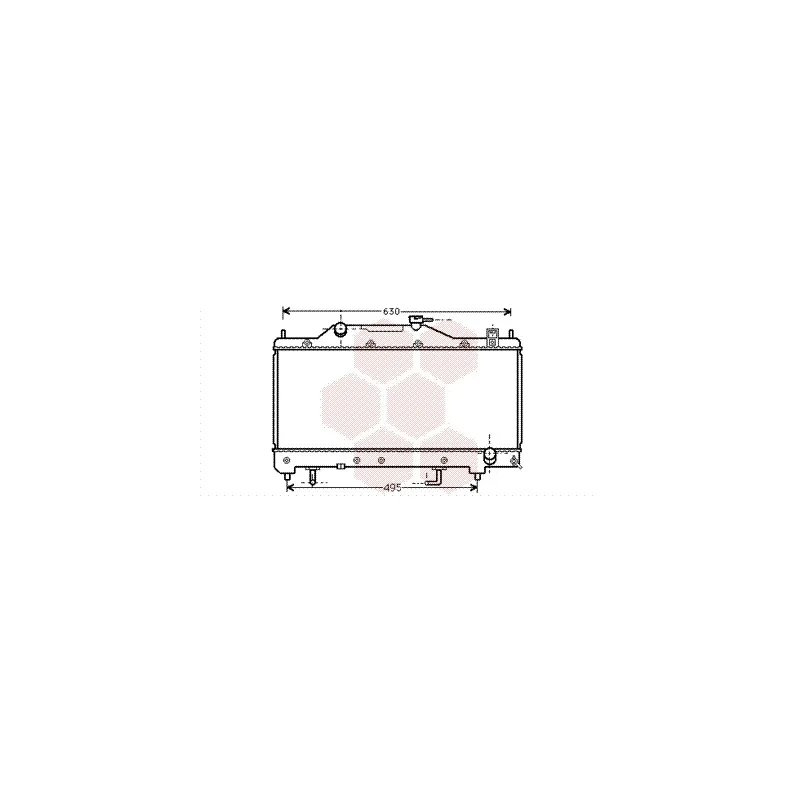 Radiateur, refroidissement du moteur VAN WEZEL 53002284