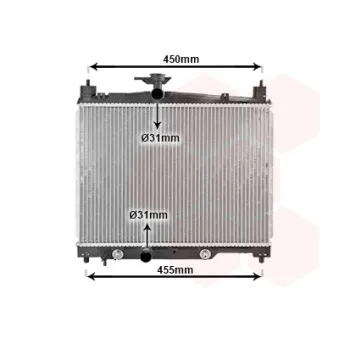 Radiateur, refroidissement du moteur VAN WEZEL 53002287