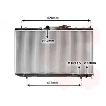 Radiateur, refroidissement du moteur VAN WEZEL 53002291