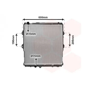 Radiateur, refroidissement du moteur VAN WEZEL 53002292