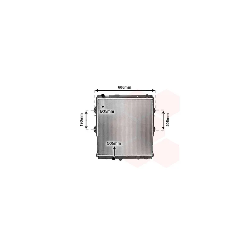 Radiateur, refroidissement du moteur VAN WEZEL 53002292