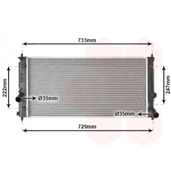 Radiateur, refroidissement du moteur VAN WEZEL 53002295