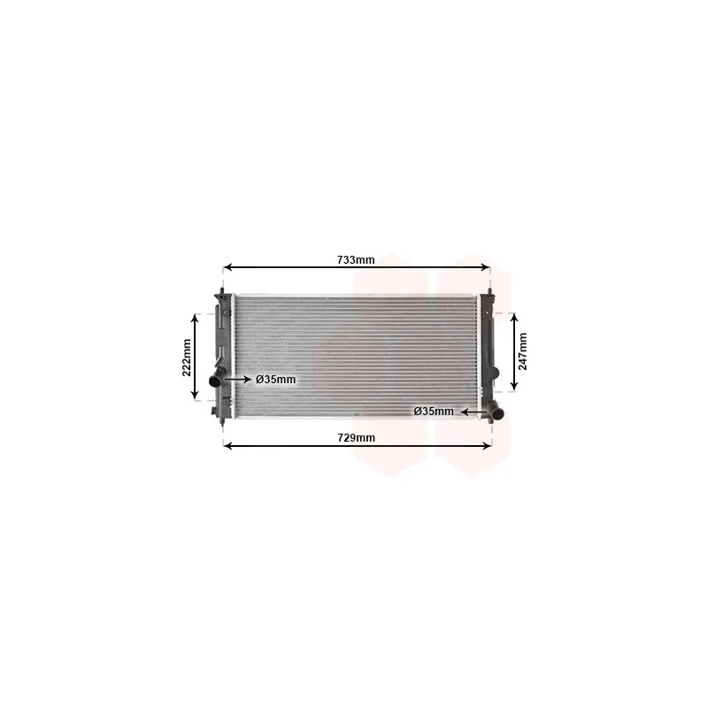 Radiateur, refroidissement du moteur VAN WEZEL 53002295