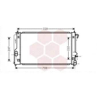 Radiateur, refroidissement du moteur VAN WEZEL 53002296