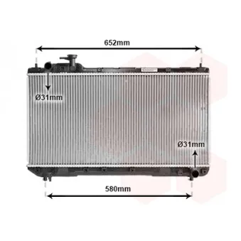 Radiateur, refroidissement du moteur VAN WEZEL 53002297