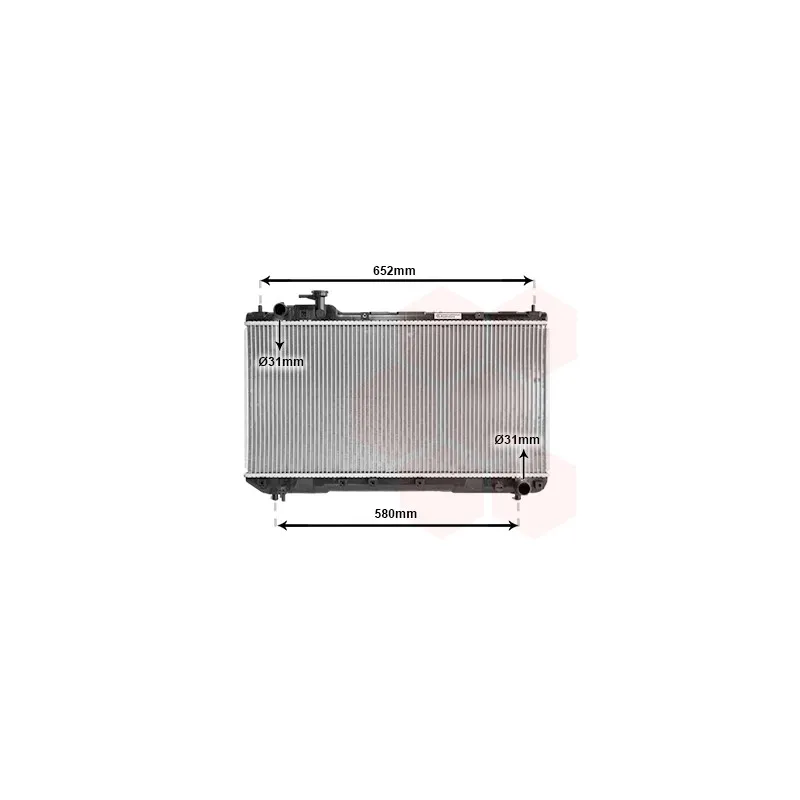 Radiateur, refroidissement du moteur VAN WEZEL 53002297