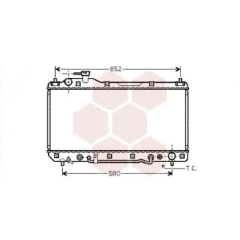 Radiateur, refroidissement du moteur VAN WEZEL 53002298