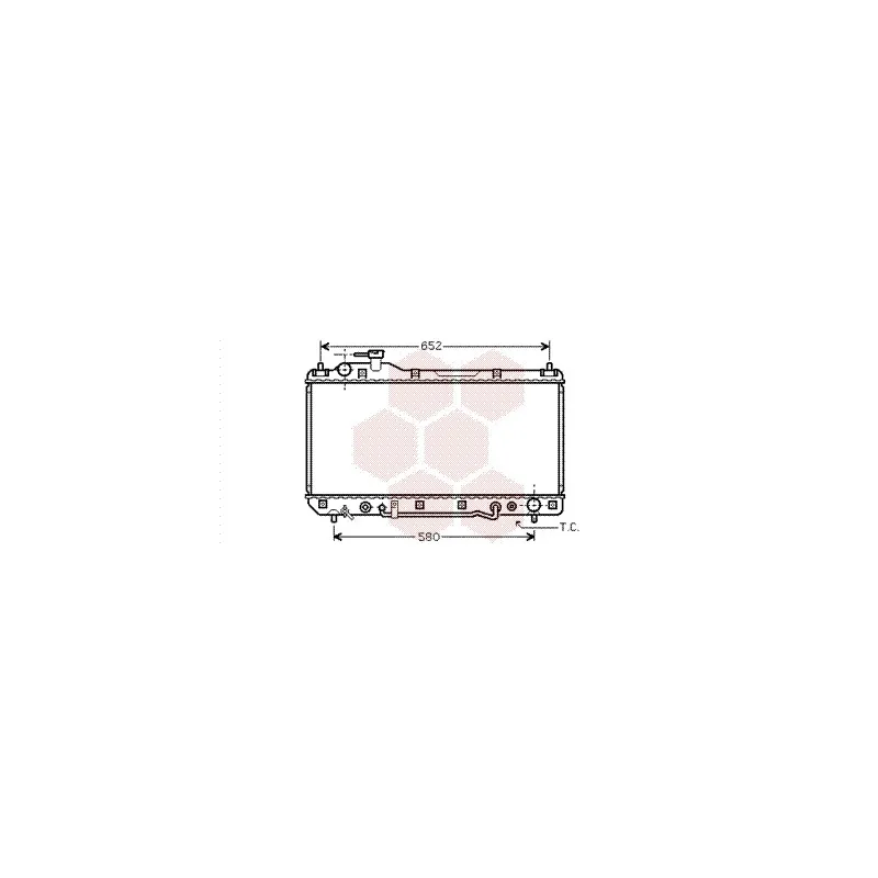 Radiateur, refroidissement du moteur VAN WEZEL 53002298