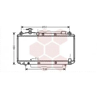 Radiateur, refroidissement du moteur VAN WEZEL 53002299