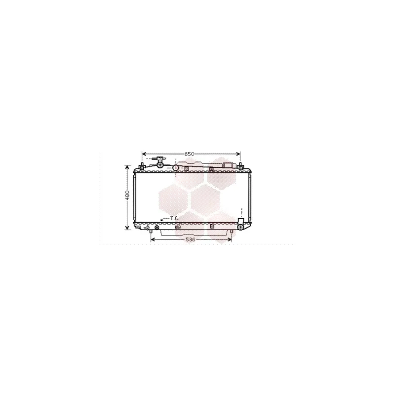 Radiateur, refroidissement du moteur VAN WEZEL 53002299