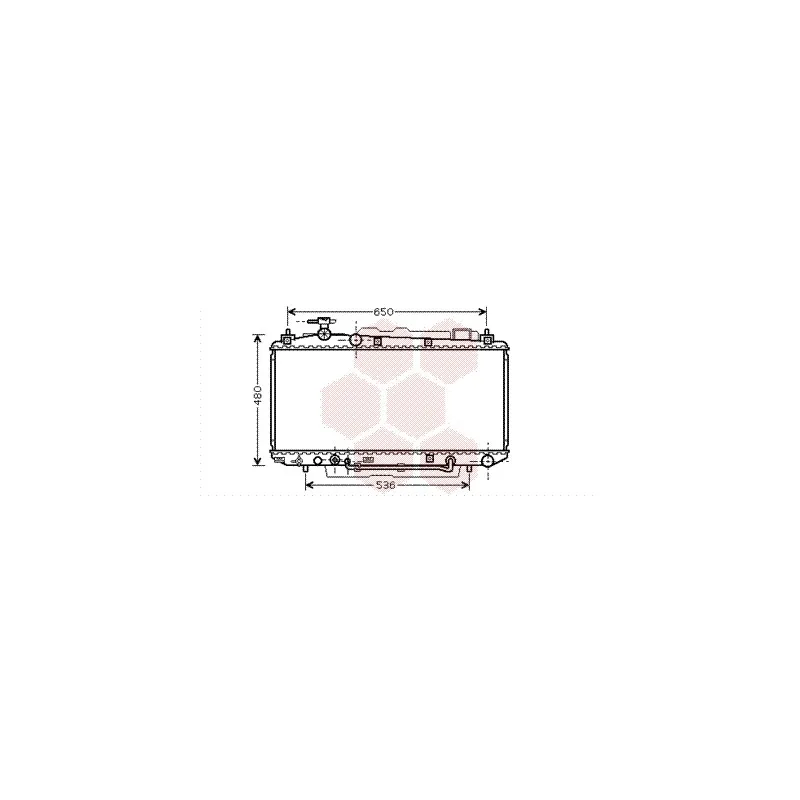 Radiateur, refroidissement du moteur VAN WEZEL 53002300