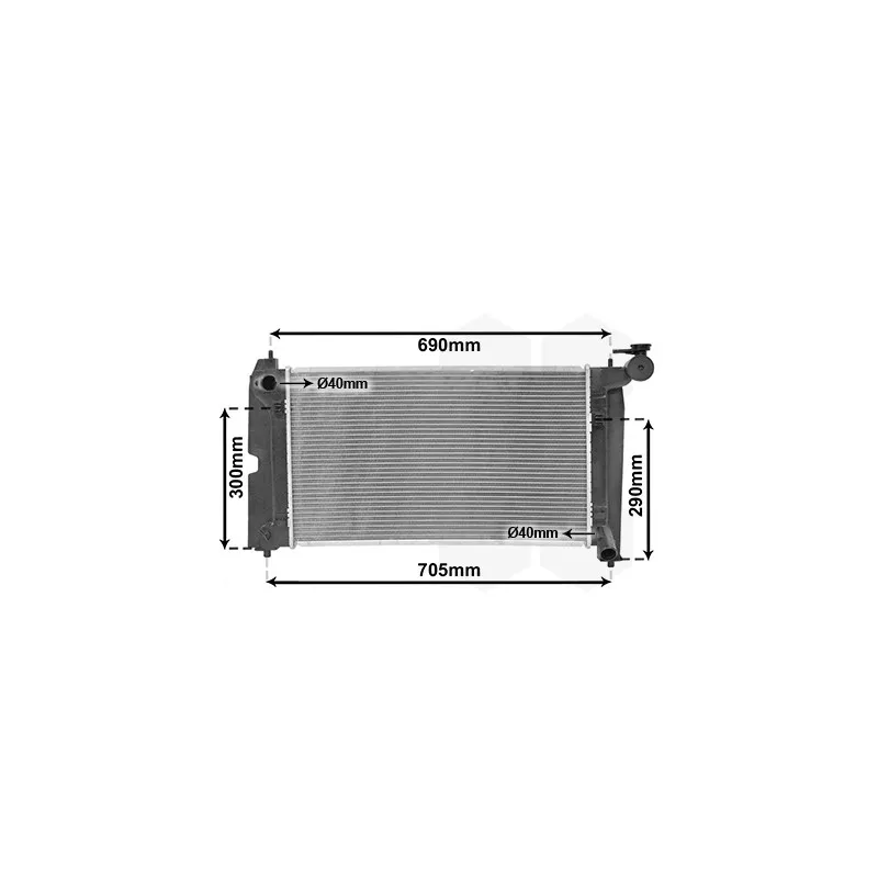 Radiateur, refroidissement du moteur VAN WEZEL 53002302