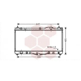 Radiateur, refroidissement du moteur VAN WEZEL 53002303