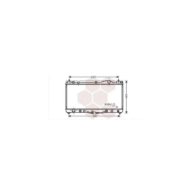 Radiateur, refroidissement du moteur VAN WEZEL 53002303