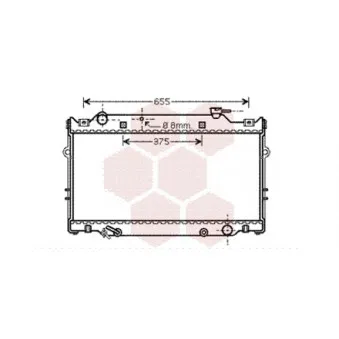 Radiateur, refroidissement du moteur VAN WEZEL 53002309