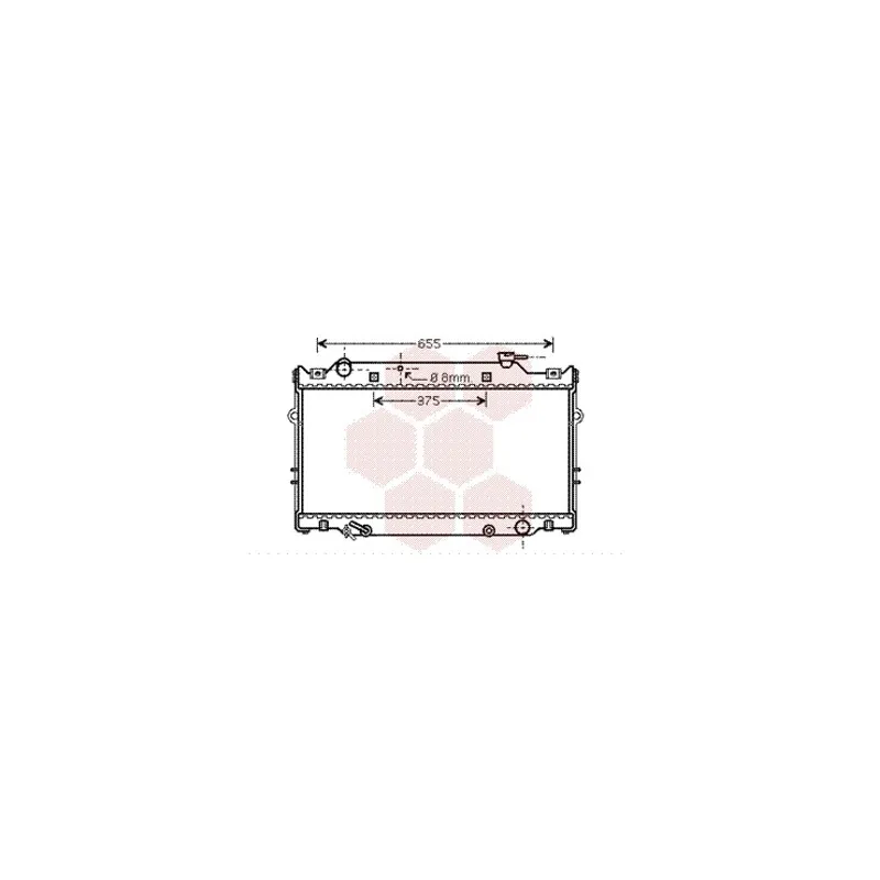 Radiateur, refroidissement du moteur VAN WEZEL 53002309