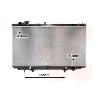 Radiateur, refroidissement du moteur VAN WEZEL 53002313