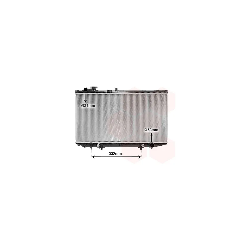 Radiateur, refroidissement du moteur VAN WEZEL 53002313