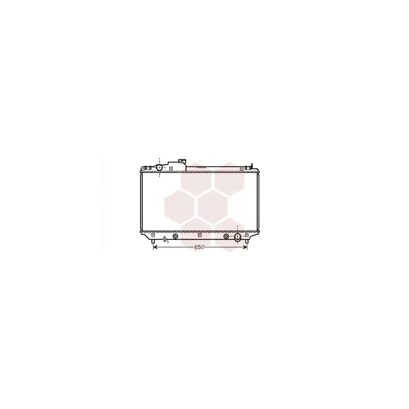 Radiateur, refroidissement du moteur VAN WEZEL 53002315