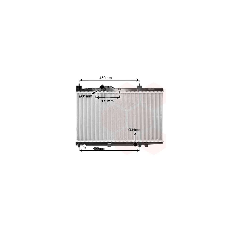 Radiateur, refroidissement du moteur VAN WEZEL 53002318