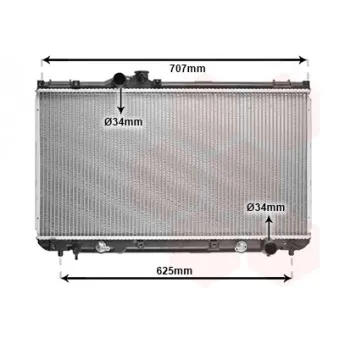 Radiateur, refroidissement du moteur VAN WEZEL 53002322