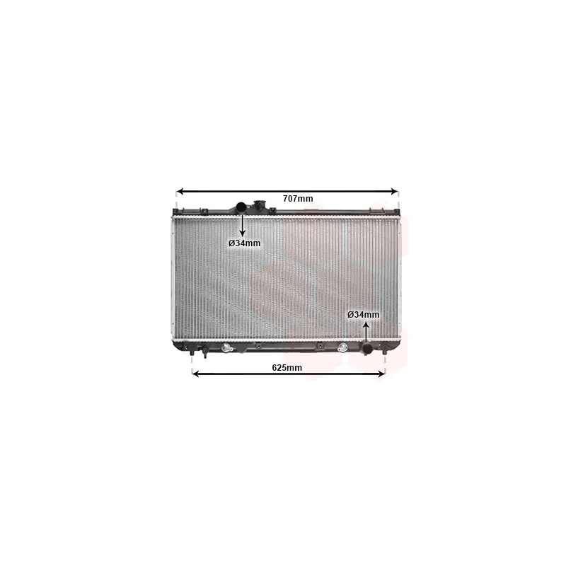 Radiateur, refroidissement du moteur VAN WEZEL 53002322