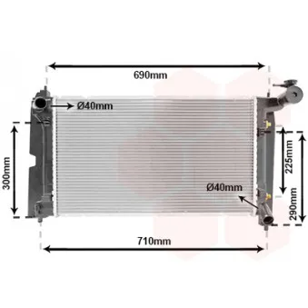 Radiateur, refroidissement du moteur VAN WEZEL 53002323