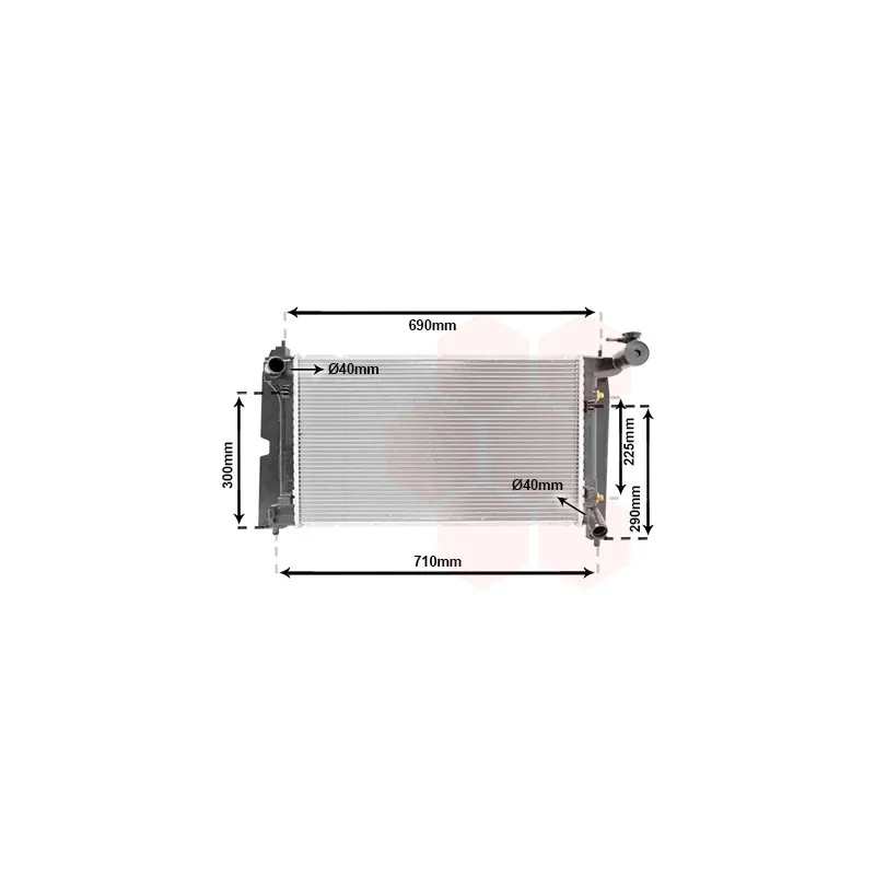 Radiateur, refroidissement du moteur VAN WEZEL 53002323