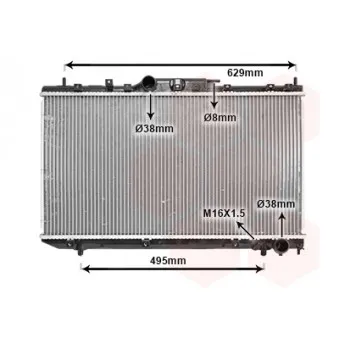 Radiateur, refroidissement du moteur VAN WEZEL 53002324