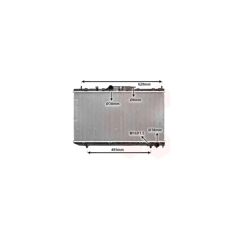 Radiateur, refroidissement du moteur VAN WEZEL 53002324