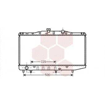 Radiateur, refroidissement du moteur VAN WEZEL 53002325