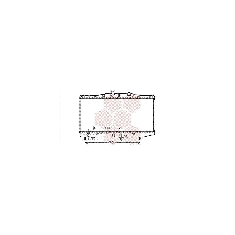 Radiateur, refroidissement du moteur VAN WEZEL 53002325