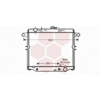 Radiateur, refroidissement du moteur VAN WEZEL 53002329