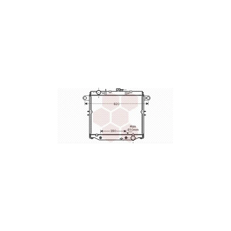 Radiateur, refroidissement du moteur VAN WEZEL 53002329